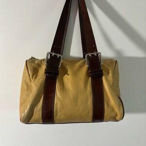 SOLD- Vintage leather roots bag